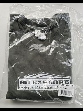 Tultex Dark Olive Green "Go Explore" Graphic T-shirt - 3XL